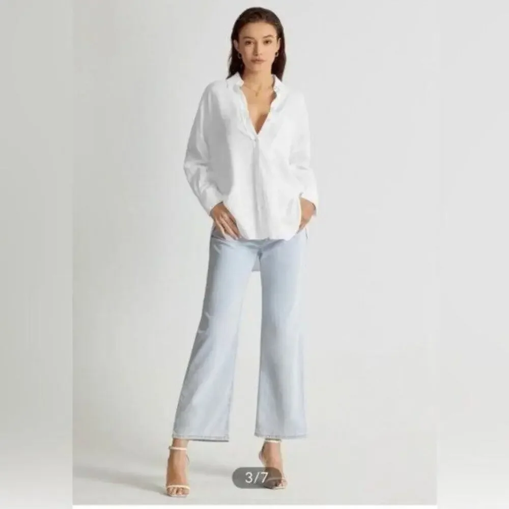 Commense White Linen Button-Up Blouse - Picture 7 of 8